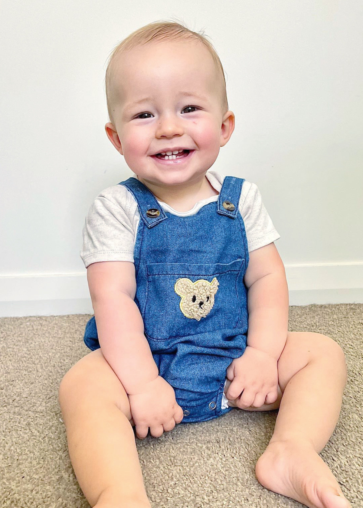 Honey Bear Unisex Overall Set