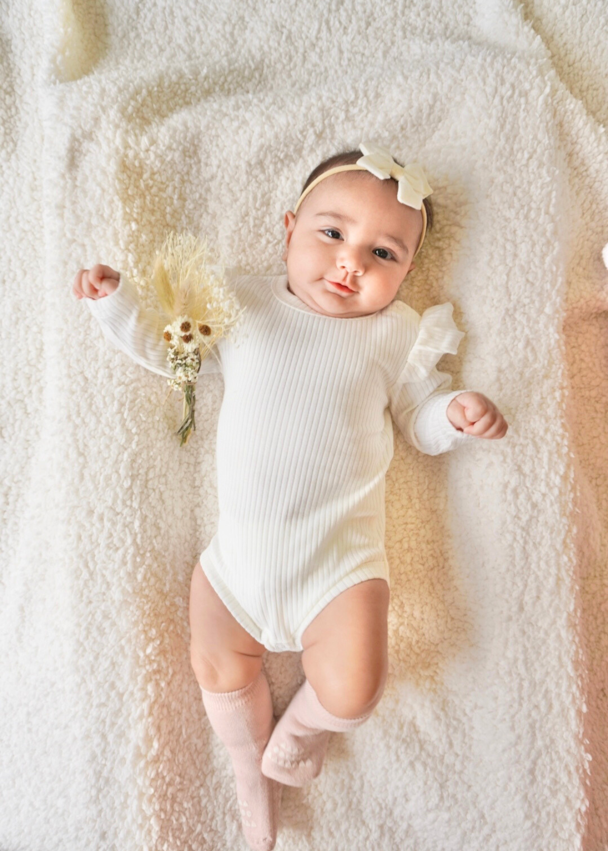 Organic Cotton Rib Frill Bodysuit
