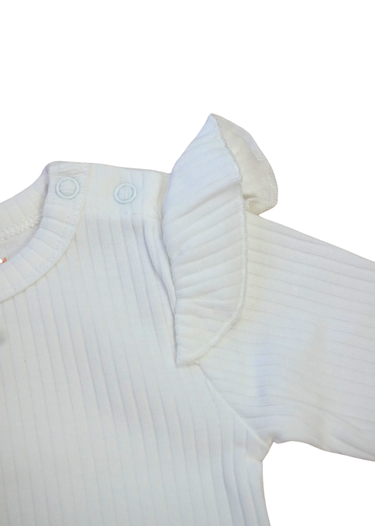 Organic Cotton Rib Frill Bodysuit