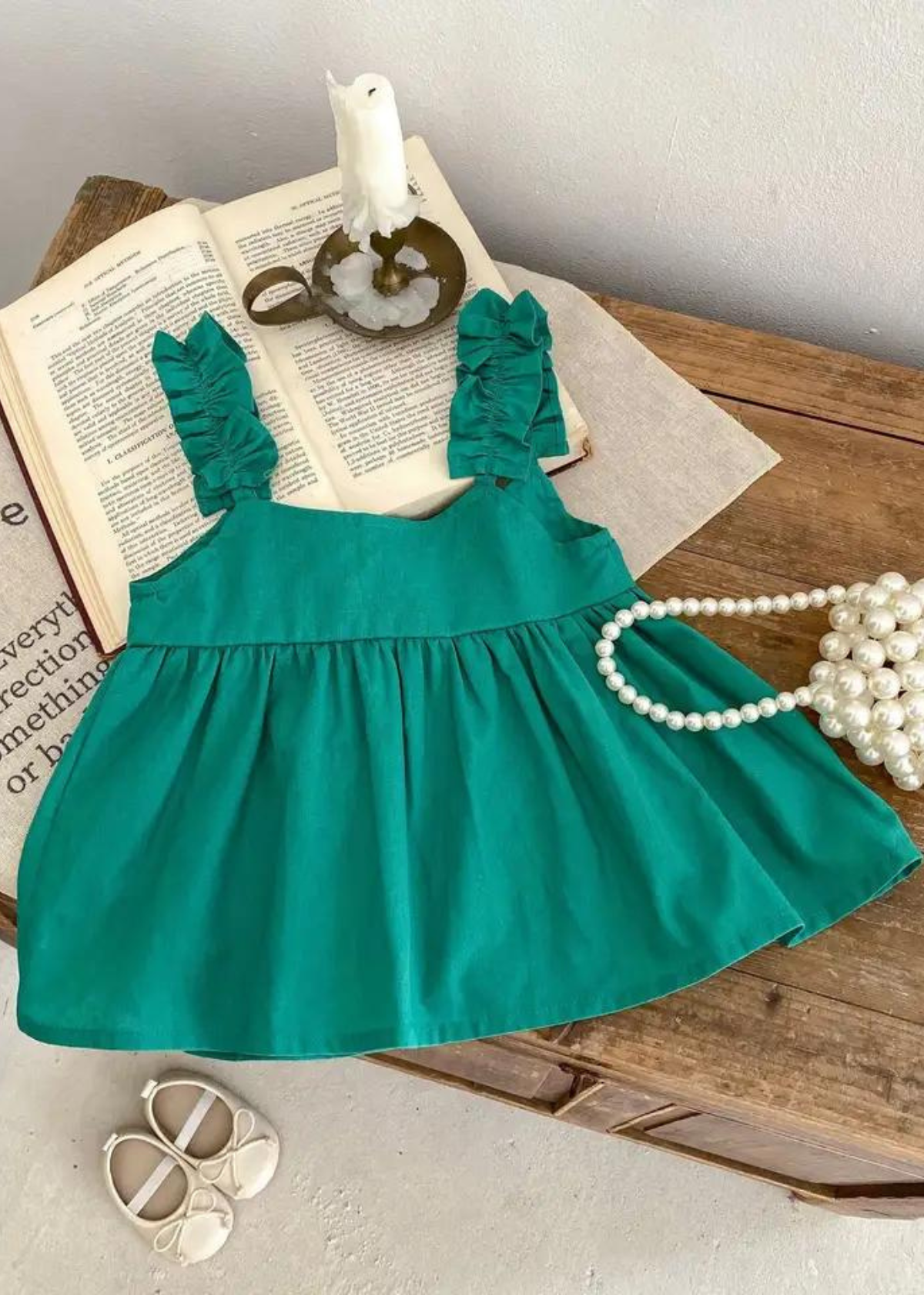 Pinafore Dress - Frills Straps