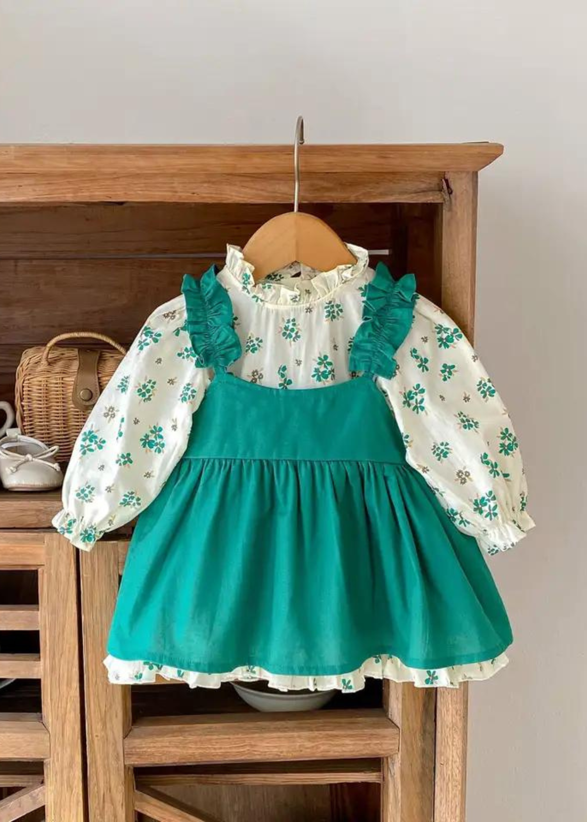 Pinafore Dress - Frills Straps