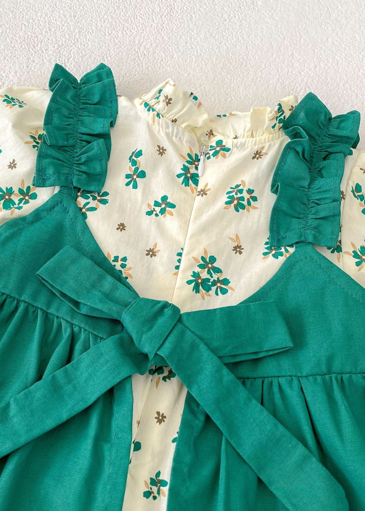 Pinafore Dress - Frills Straps