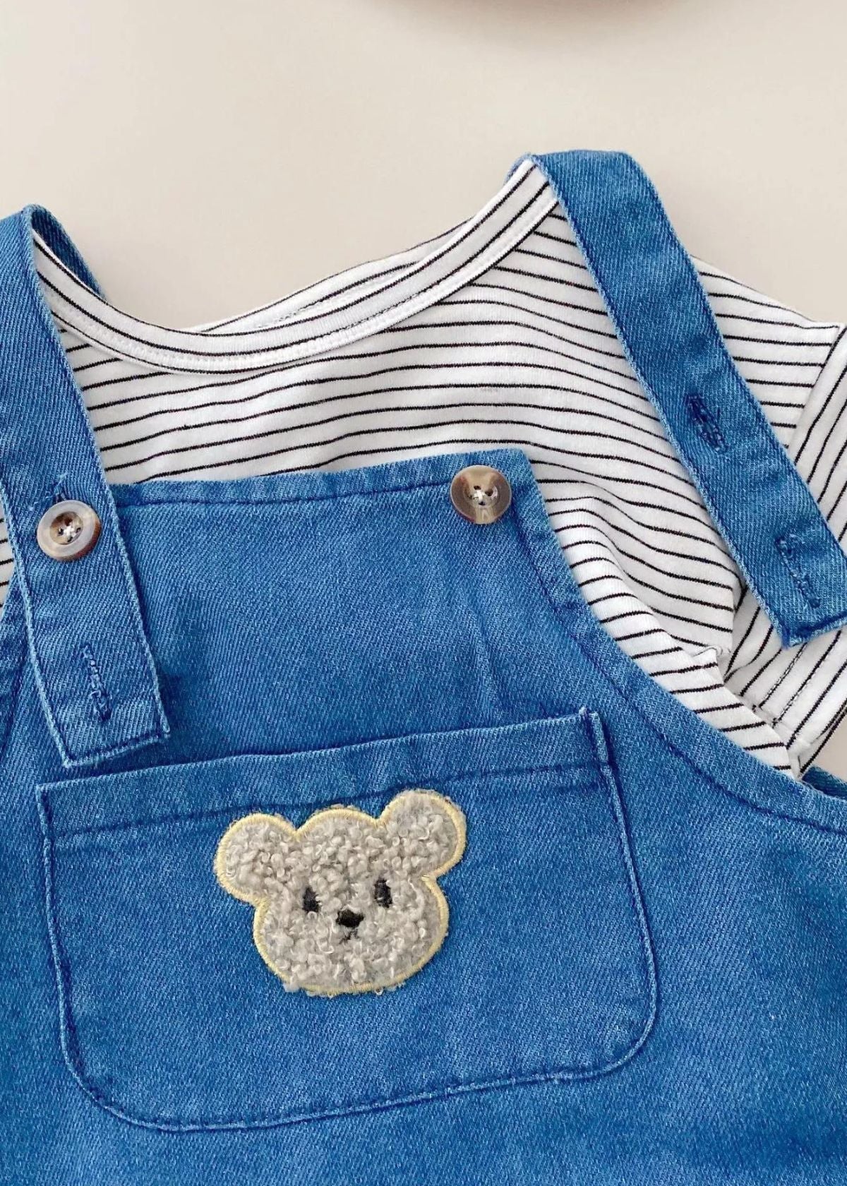 Honey Bear Unisex Overall Set