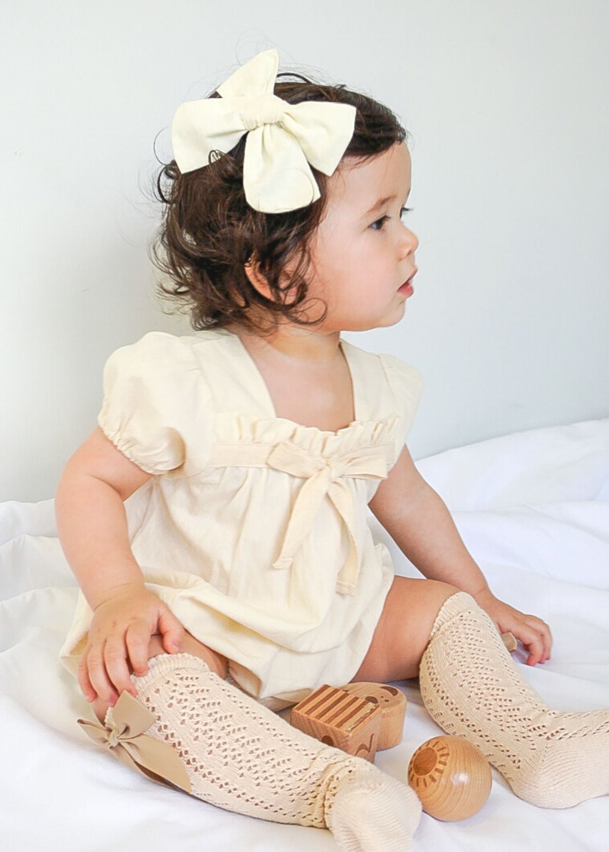 Sweet Cream Bubble Romper