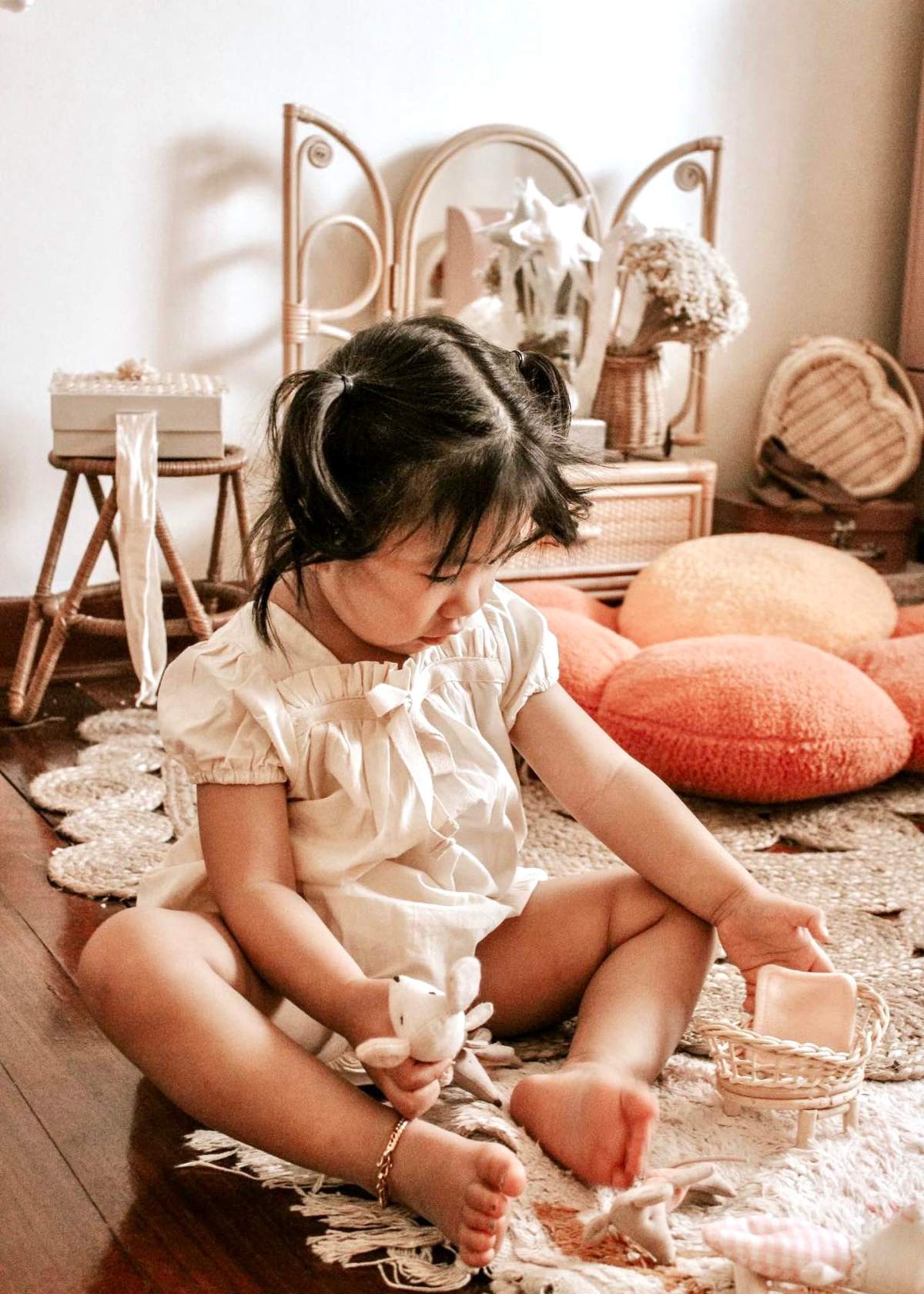 Sweet Cream Bubble Romper