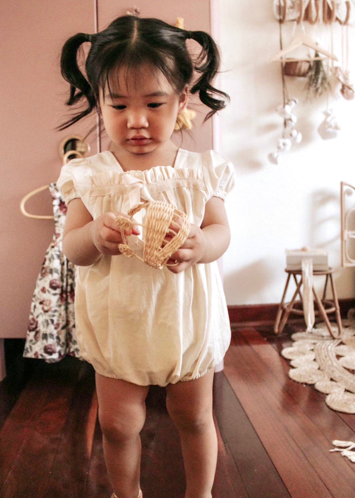 Sweet Cream Bubble Romper